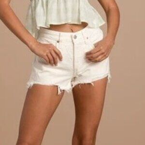 🤍👖 Levi’s® Premium 501® High Rise Shorts – WHITE 👖🤍
